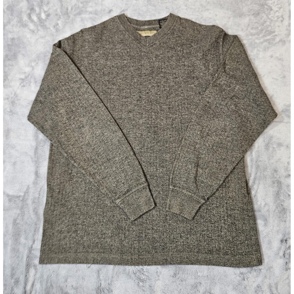 Naturalife Men's Long Sleeve Ribbed Shirt Size Medium Copper Gray Colorway